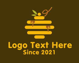 Minimalist Honey Beehive logo
