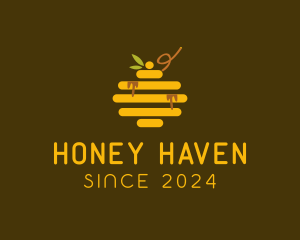 Minimalist Honey Beehive logo