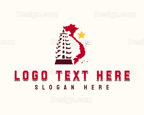 Vietnam Architectural Tower Logo