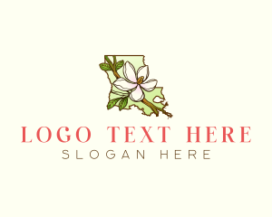 Louisiana Magnolia Flower logo