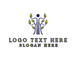 Human Leaf Tree logo