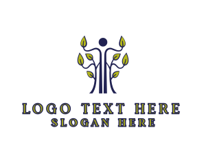 Human Leaf Tree logo