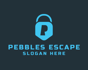 Secure Padlock P logo design