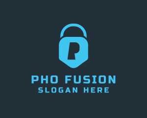 Secure Padlock P logo design