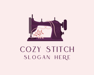 Sewing Machine Fashion Nature logo design