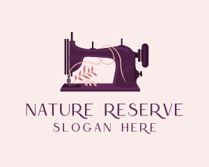 Sewing Machine Fashion Nature logo design