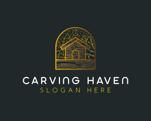 Cabin House Campsite logo design