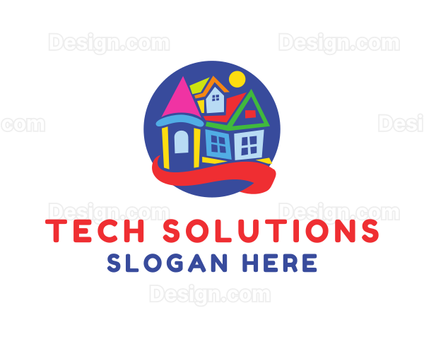Colorful Toy House Logo