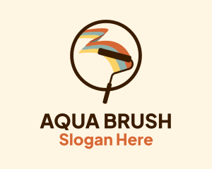 Paint Roller Brush logo design