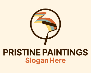 Paint Roller Brush logo design