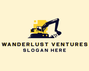 Construction Heavy Equipment Excavator logo