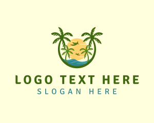 Tropical Sunset Seashore logo