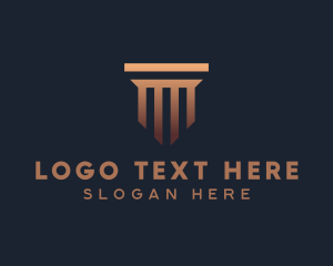 Geometric Doric Pillar Logo