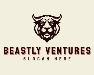 Lion Beast Horns logo design