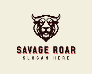 Lion Beast Horns logo design