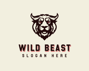 Lion Beast Horns logo design