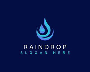 Purified Water Drop logo design