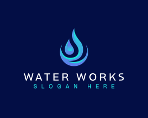 Purified Water Drop logo design