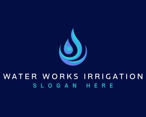 Purified Water Drop logo design