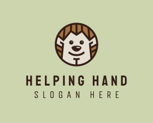 Cute Hedgehog Circle  Logo