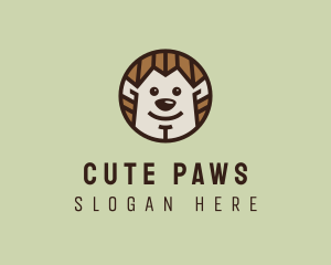 Cute Hedgehog Circle  logo design