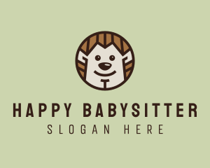 Cute Hedgehog Circle  logo design