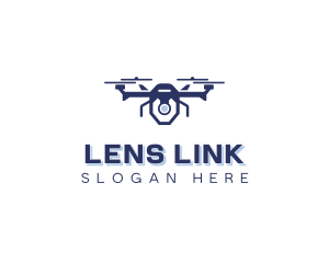 Lens Drone Surveillance logo design