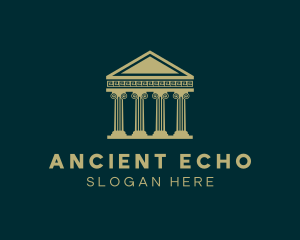 Ancient Greek Parthenon logo design