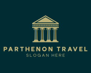 Ancient Greek Parthenon logo