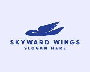 Airplane Aviation Wings logo design