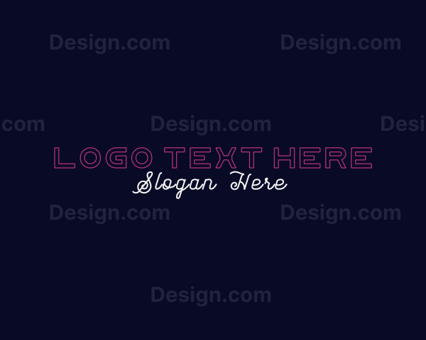 Neon Retro Wordmark Logo