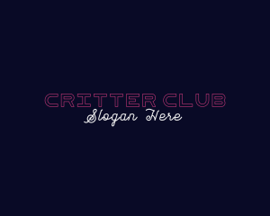 Neon Retro Wordmark logo design