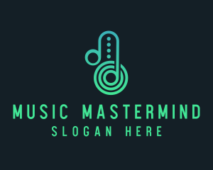 Dj Musical Note  logo design