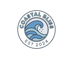 Surfing Beach Wave logo