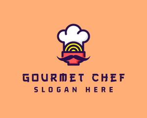 Oriental Noodle Chef logo design