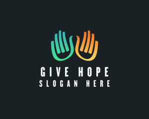 Charity Foundation Hand  logo design