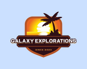 Sunset Beach Vacation logo design