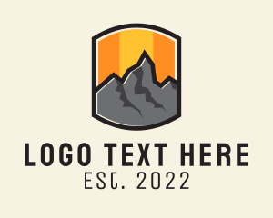 Sunset Mountain Camping  logo design