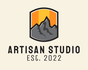 Sunset Mountain Camping  logo design