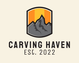 Sunset Mountain Camping  logo design