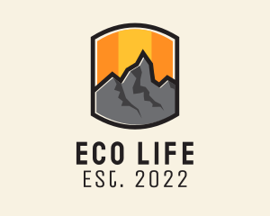 Sunset Mountain Camping  logo design