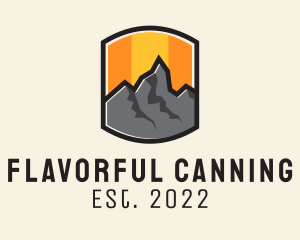 Sunset Mountain Camping  logo design