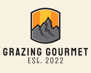 Sunset Mountain Camping  logo design