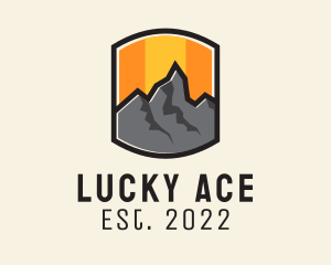 Sunset Mountain Camping  logo design