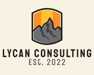 Sunset Mountain Camping  logo design