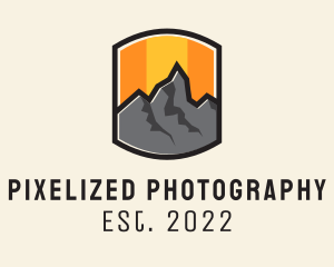 Sunset Mountain Camping  logo design