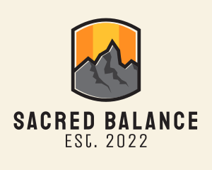 Sunset Mountain Camping  logo design