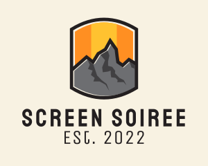 Sunset Mountain Camping  logo design