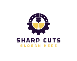 Industrial Laser Cutting Machinery logo design