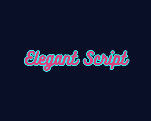 Retro Script Pop Art logo design